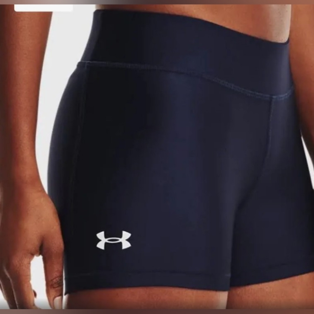 NWT🔥Under Armour Navy Compression Mid Rise Shorty Sz XS
